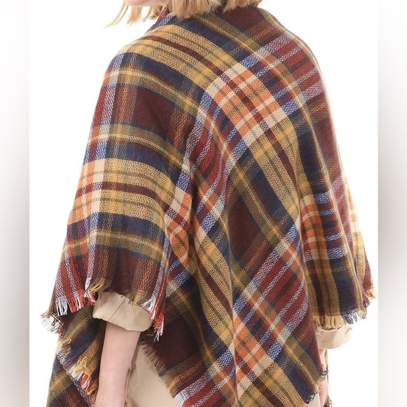 Zando Soft Autumn Tartan Plaid Chunky Wrap Scarf - Picture 4 of 11